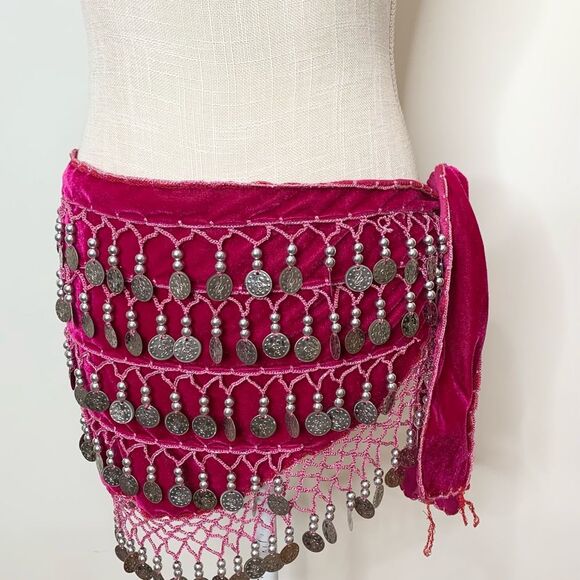 Belly Dancer Coin Wrap Hip Skirt One Size Small Medium - Picture 1 of 8